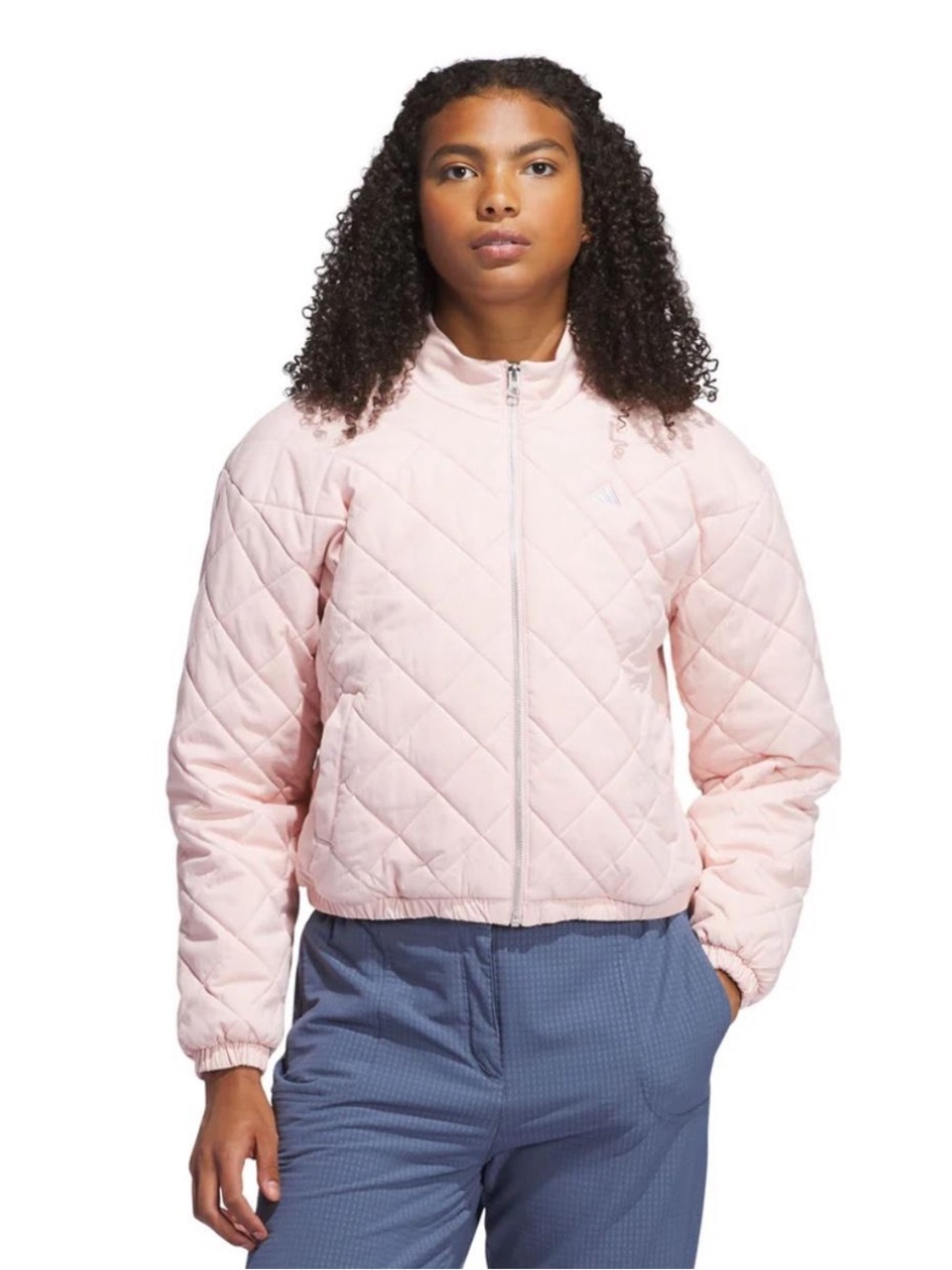 NWT BABY PINK ADIDAS QUILTED JACKET